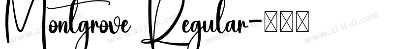 Montgrove Regular字体转换